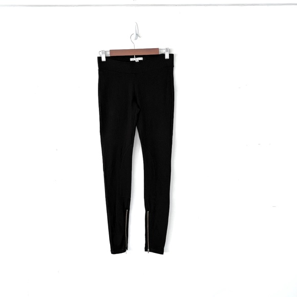 CAbi Equestrian Style 196 Black Ponte Pants Ankle Zip Stretch Leggings XS - Picture 4 of 5